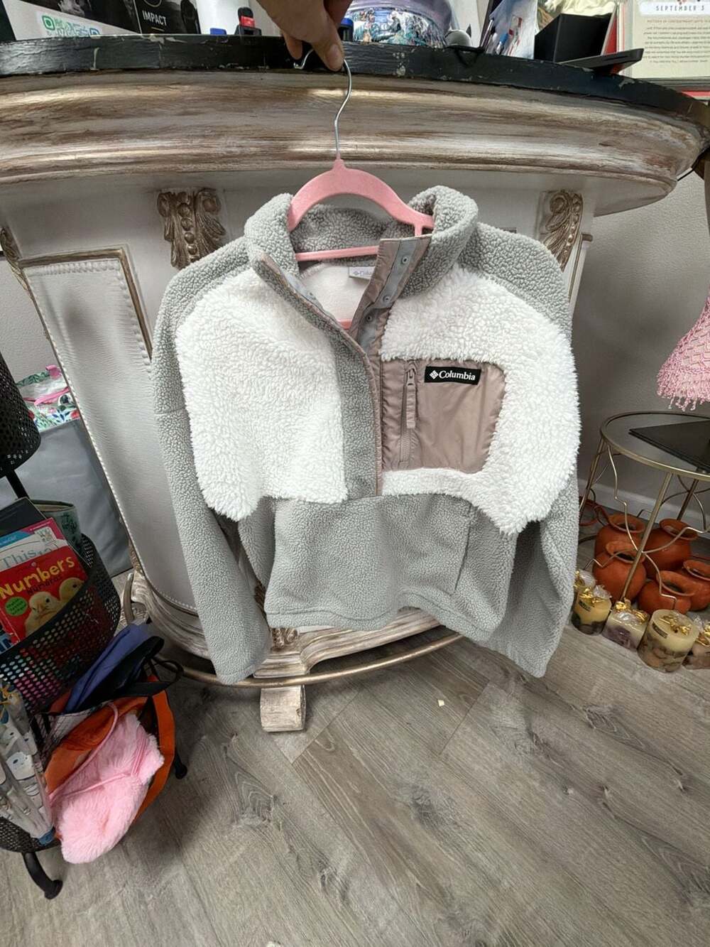 Columbia Fleece Sherpa Half Snap Pullover Jacket Size S